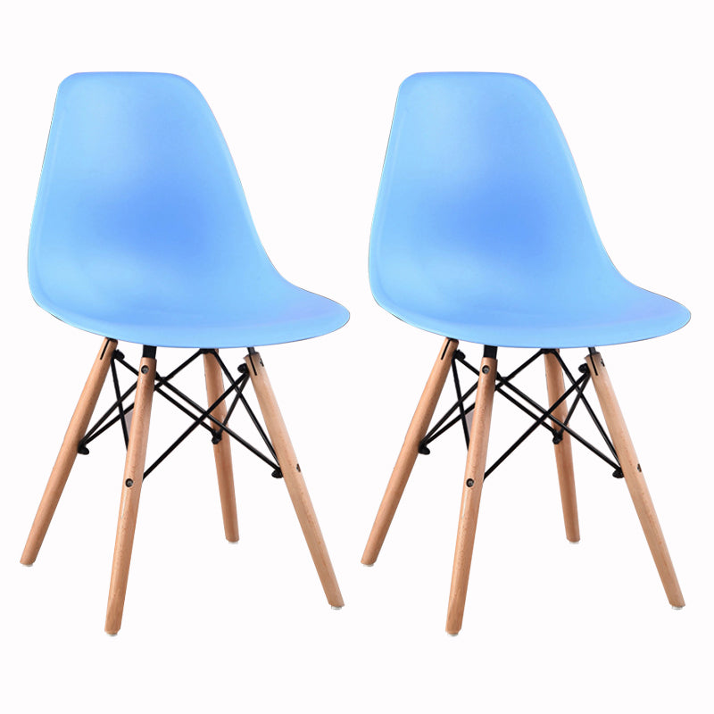 Silla lateral de comedor de comedor escandinavo de madera