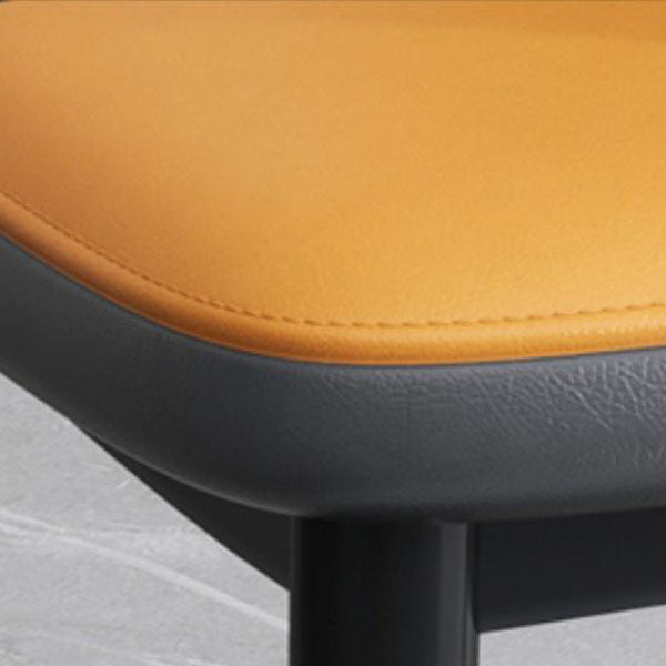 Silla de comedor tapizada casera contemporánea con respaldo abierto y acabado mate