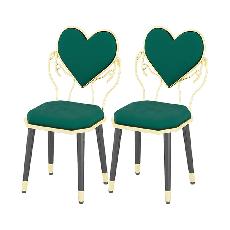 Sillas laterales de comedor de tela de diseño nórdico, silla lateral con respaldo abierto para el hogar