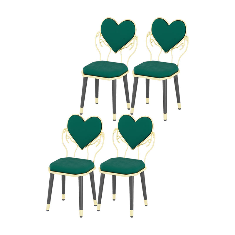 Sillas laterales de comedor de tela de diseño nórdico, silla lateral con respaldo abierto para el hogar