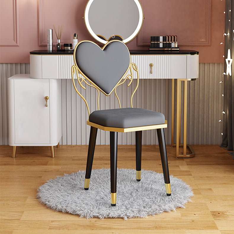 Sillas laterales de comedor de tela de diseño nórdico, silla lateral con respaldo abierto para el hogar