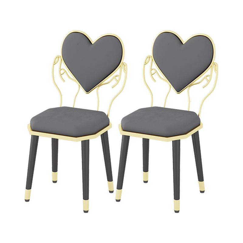 Sillas laterales de comedor de tela de diseño nórdico, silla lateral con respaldo abierto para el hogar