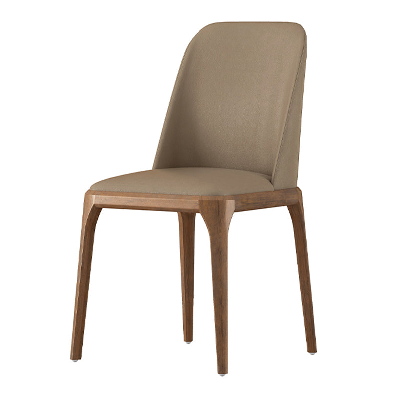 Eigentijdse eetkamerstoelen eetstoelen met armloze zijstoelen met houten benen