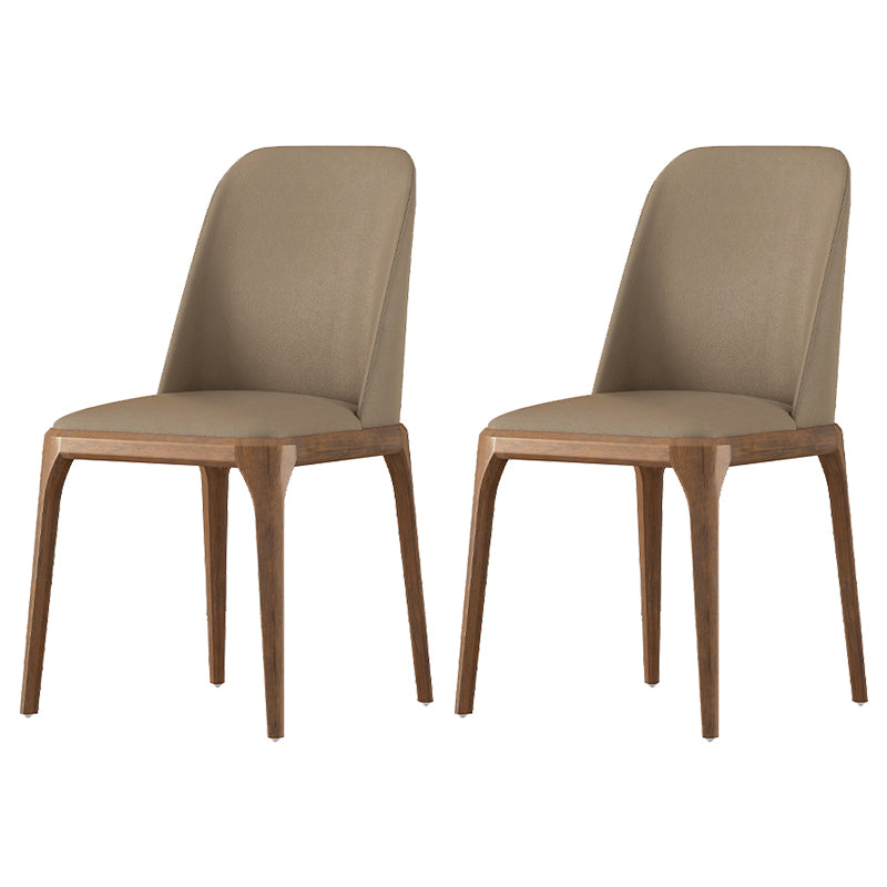 Eigentijdse eetkamerstoelen eetstoelen met armloze zijstoelen met houten benen