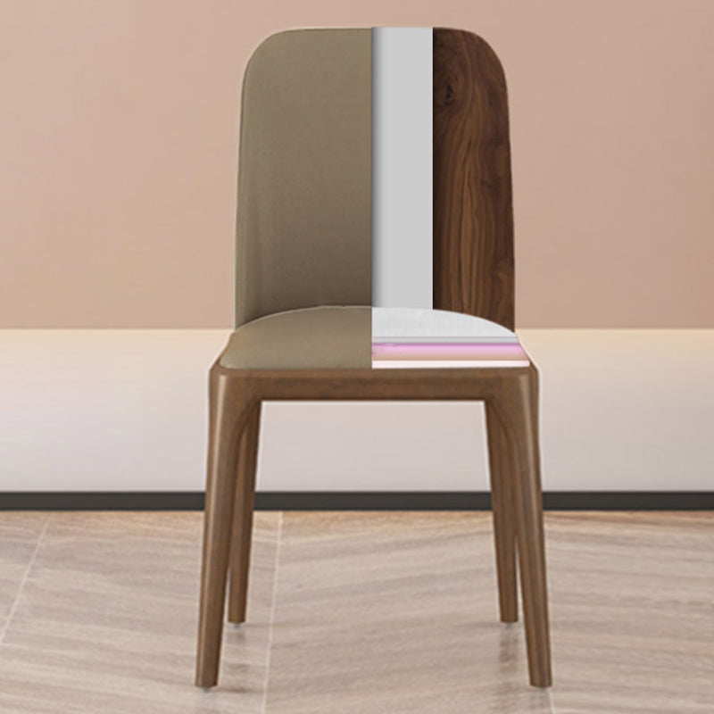 Eigentijdse eetkamerstoelen eetstoelen met armloze zijstoelen met houten benen