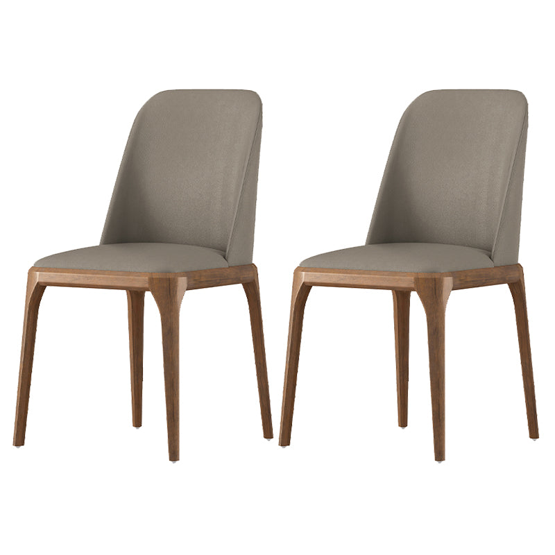 Eigentijdse eetkamerstoelen eetstoelen met armloze zijstoelen met houten benen