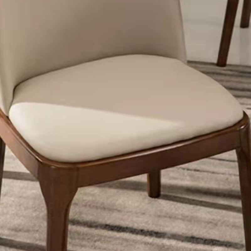 Eigentijdse eetkamerstoelen eetstoelen met armloze zijstoelen met houten benen