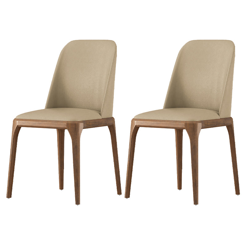 Eigentijdse eetkamerstoelen eetstoelen met armloze zijstoelen met houten benen