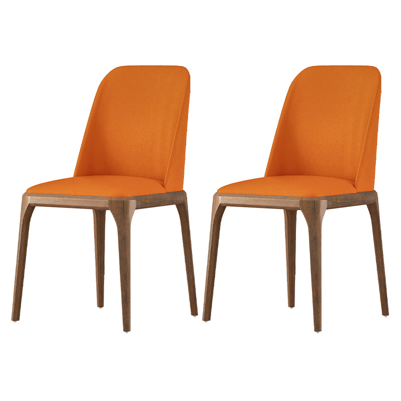 Eigentijdse eetkamerstoelen eetstoelen met armloze zijstoelen met houten benen