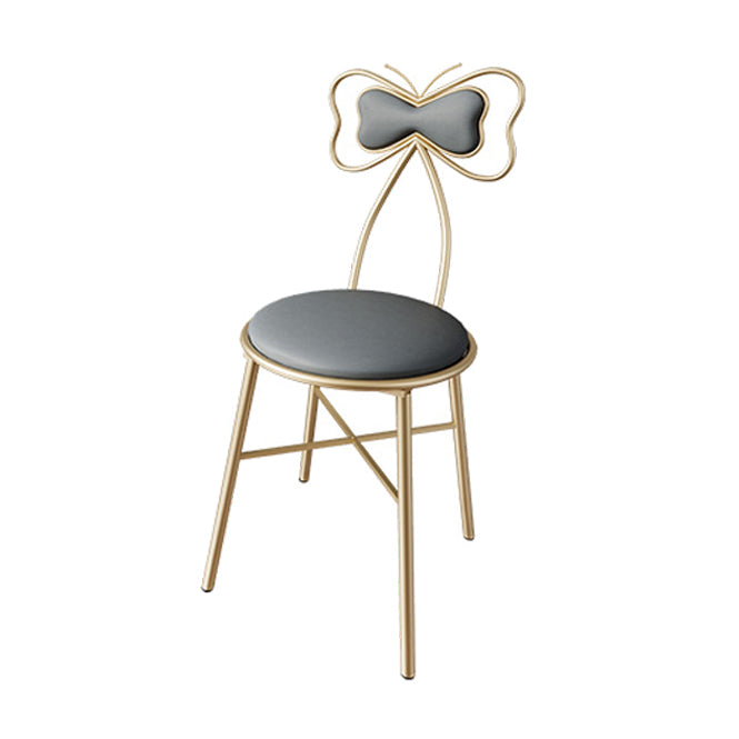 Scandinavische stijl open zijstoelen, gestoffeerde eetkamerstoelen zonder armleuningen voor thuis