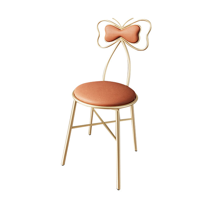 Scandinavische stijl open zijstoelen, gestoffeerde eetkamerstoelen zonder armleuningen voor thuis