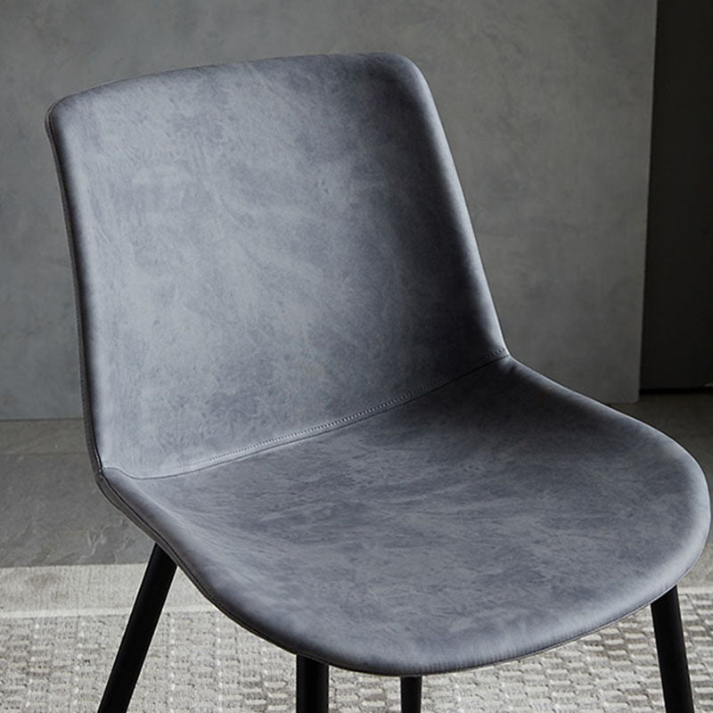 Sillas de comedor estilo moderno Silla auxiliar sin brazos con patas de metal