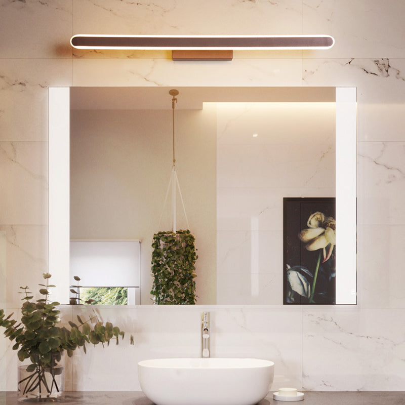 Luce da parete a forma lineare in stile moderno in metallo 1 luci lampada con doccia per doccia