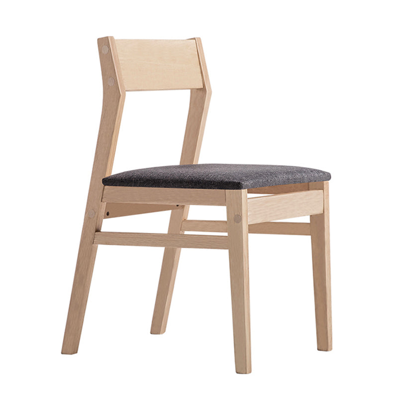 Eigentijdse eetkamerstoelen Keukeneetkamer Armloze bijzetstoel met houten poten