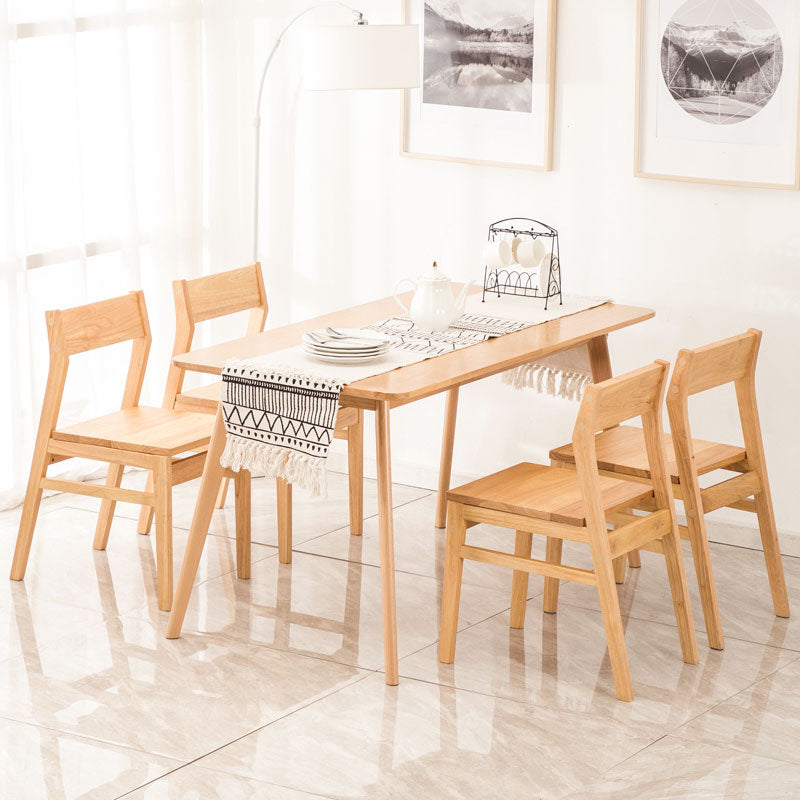 Sillas de comedor contemporáneas Cocina Comedor Silla lateral sin brazos con patas de madera