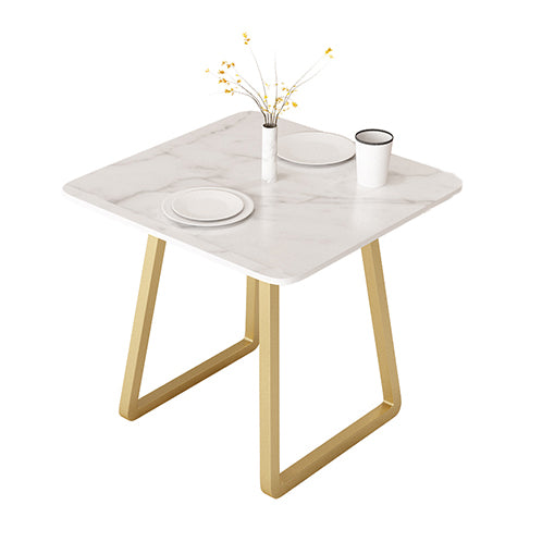Marble Sled Base Dining Collection Industrial Style Dining Table for Home