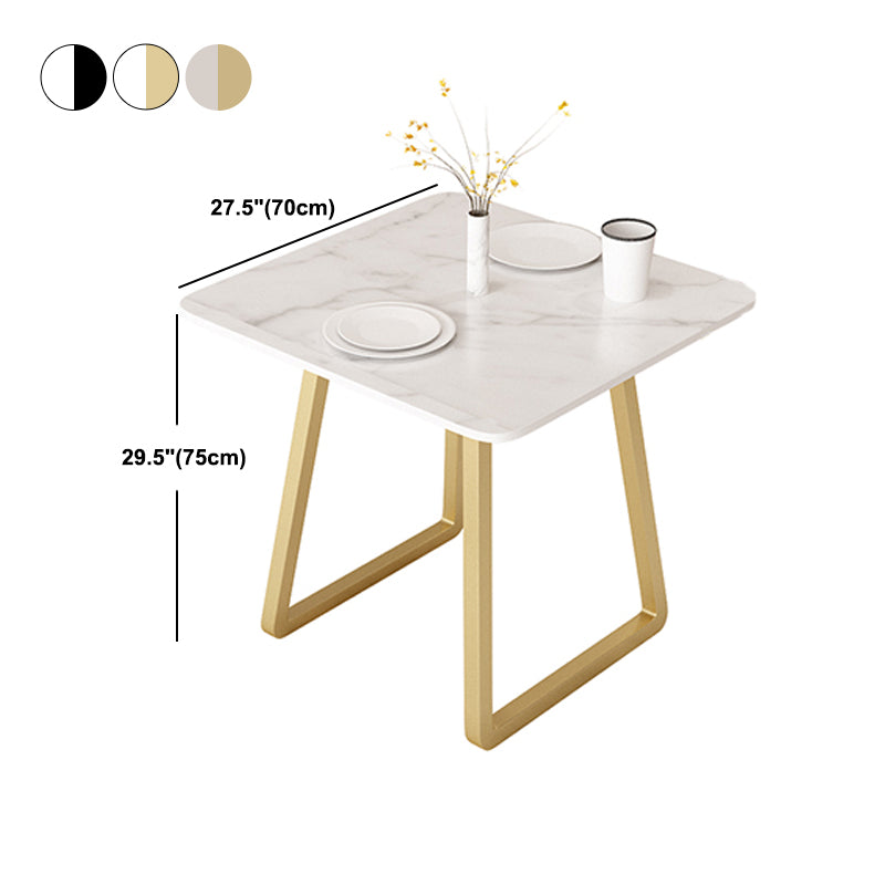 Marble Sled Base Dining Collection Industrial Style Dining Table for Home