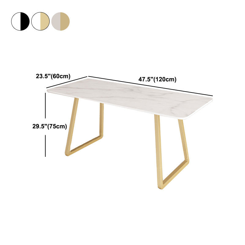 Marble Sled Base Dining Collection Industrial Style Dining Table for Home