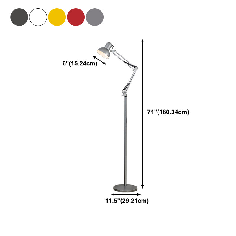 Geometric Shape Metal Floor Light Modern Style Single Light Floor Mount Light
