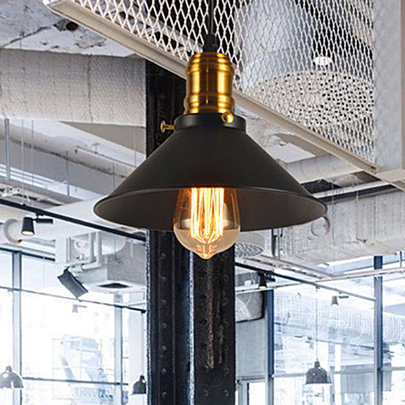 Verjüngter Schatten Wohnzimmer Anhänger Beleuchtung Loft Style Metal 1 Light Messing Hanging Deckenleuchte, 1/2/3-Pack