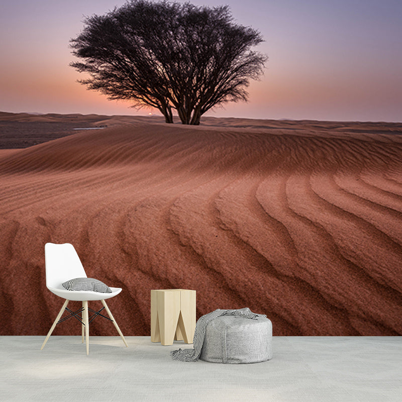 Environment Friendly Resistant Mural Wallpaper Desert Sleeping Room Wall Mural