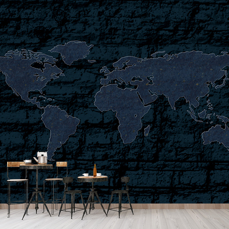 Modern Illustration Mural Wallpaper World Map Indoor Wall Mural