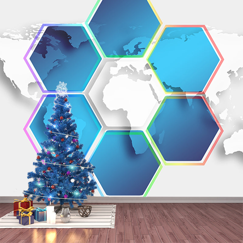 Modern Style Wall Mural Wallpaper World Map Bedroom Wall Mural