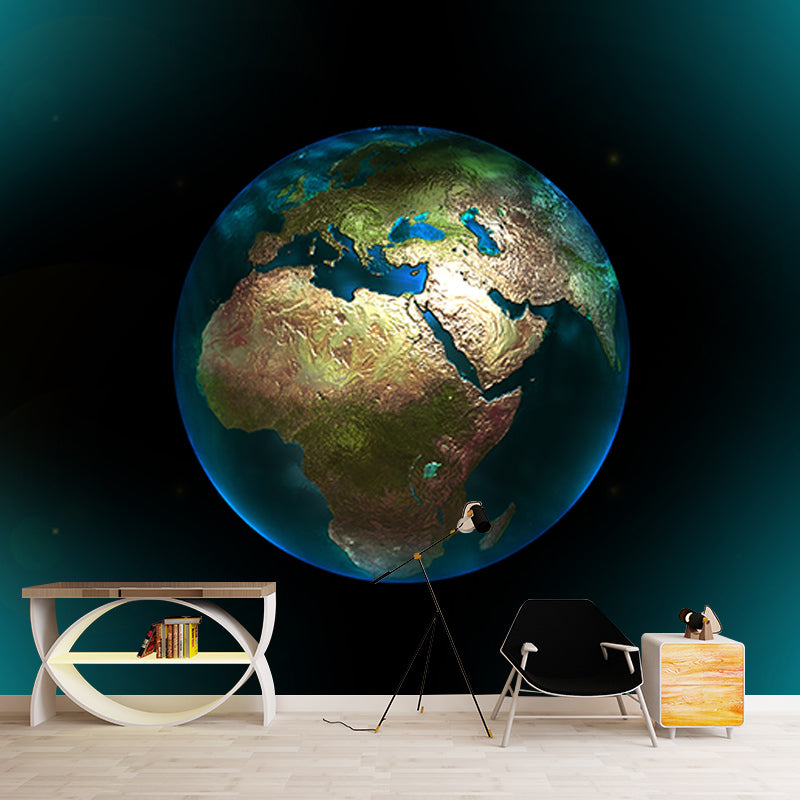 Washable Illustration Mural Wallpaper Earth Indoor Wall Mural
