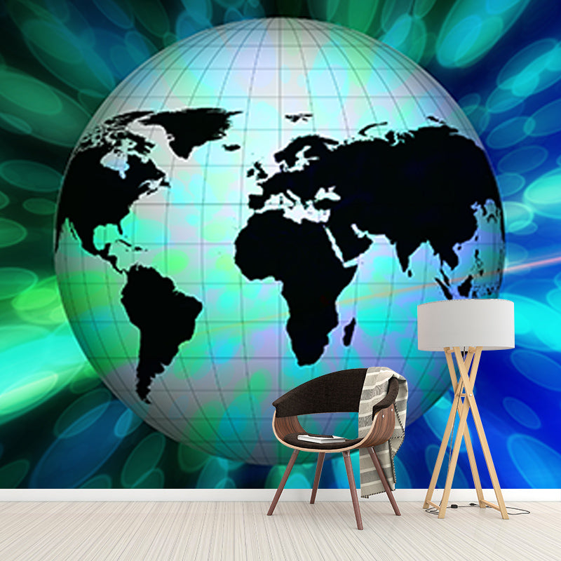 Washable Illustration Mural Wallpaper Earth Indoor Wall Mural