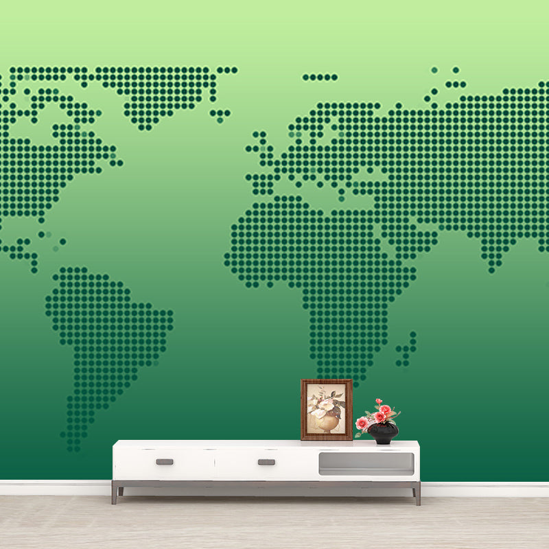 Beautiful Illustration Mural Wallpaper World Map Sitting Room Wall Mural