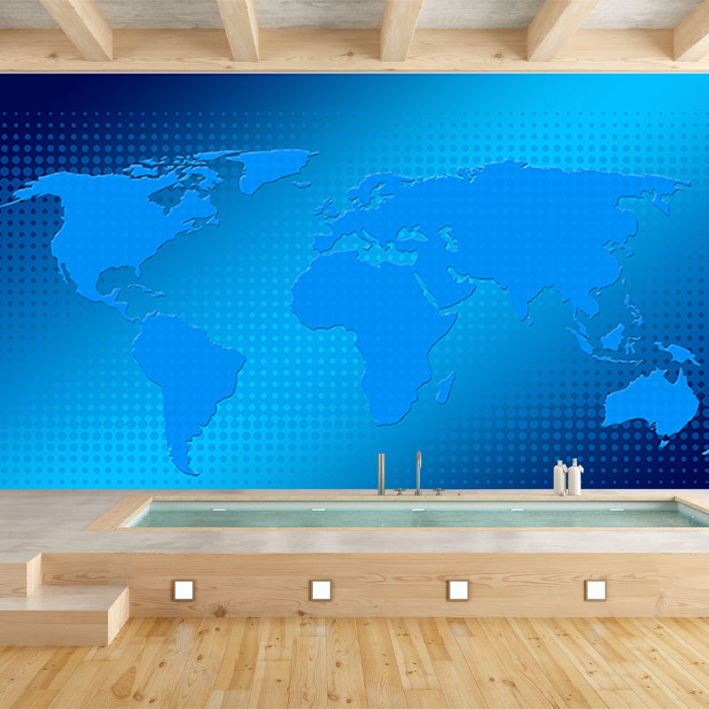 Beautiful Illustration Mural Wallpaper World Map Sitting Room Wall Mural