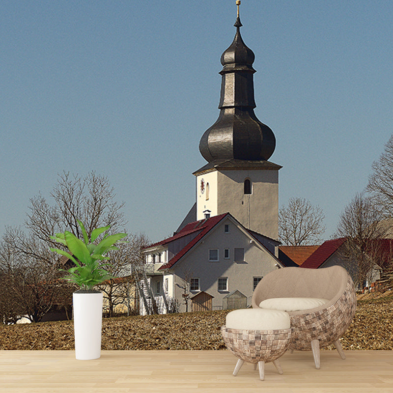 Washable Stain Resistant Mural Wallpaper Village Indoor Wall Mural