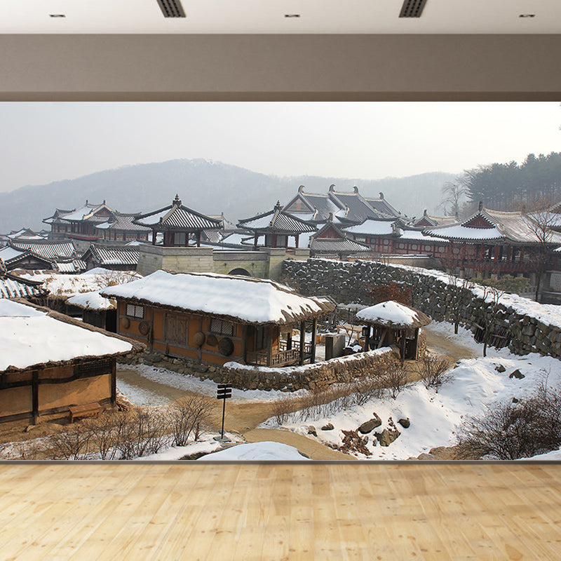 Photography Wall Mural Wallpaper Village Sitting Room Wall Mural