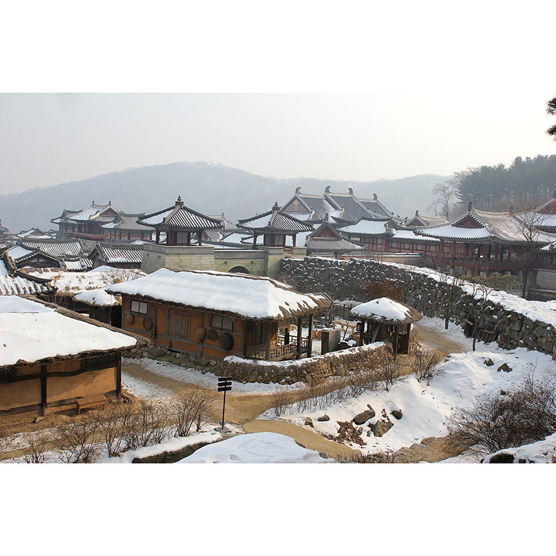 Photography Wall Mural Wallpaper Village Sitting Room Wall Mural