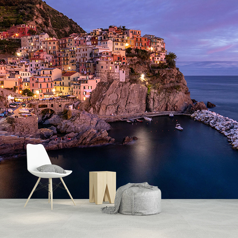 Environment Friendly Resistant Mural Wallpaper Village Living Room Wall Mural