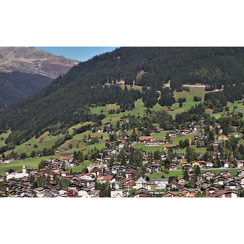 Environment Friendly Resistant Mural Wallpaper Village Living Room Wall Mural