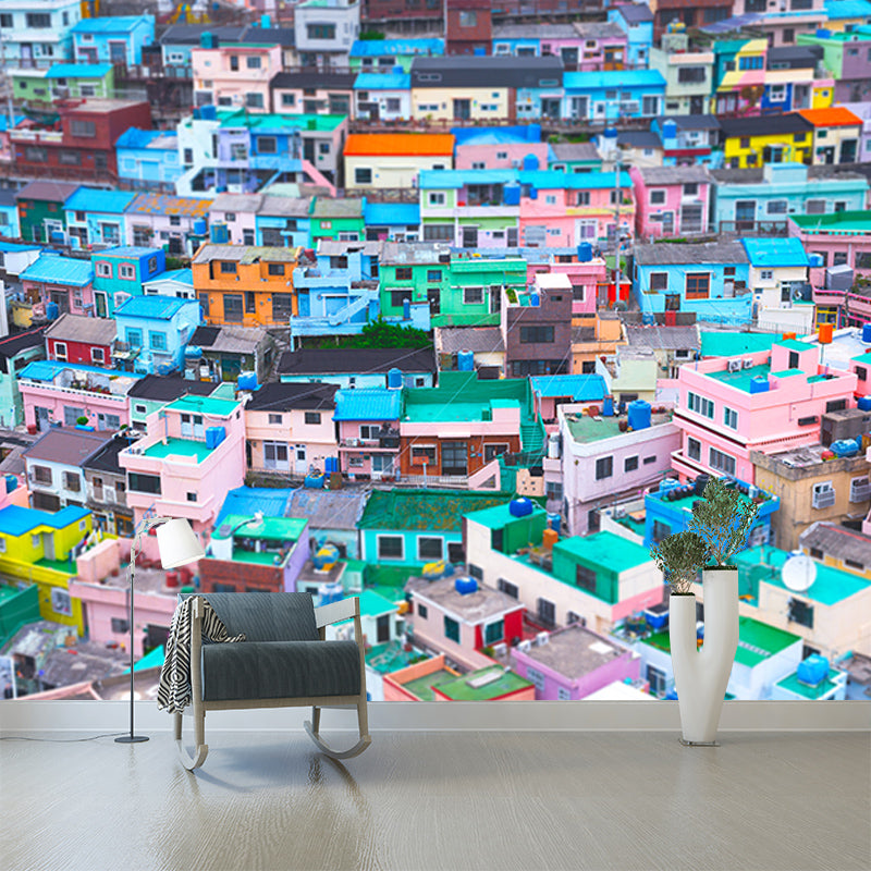 Environment Friendly Resistant Mural Wallpaper Village Living Room Wall Mural