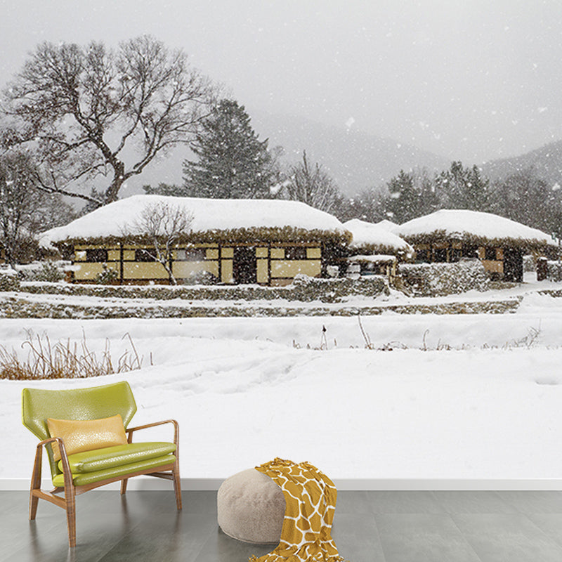 Environment Friendly Resistant Mural Wallpaper Village Living Room Wall Mural