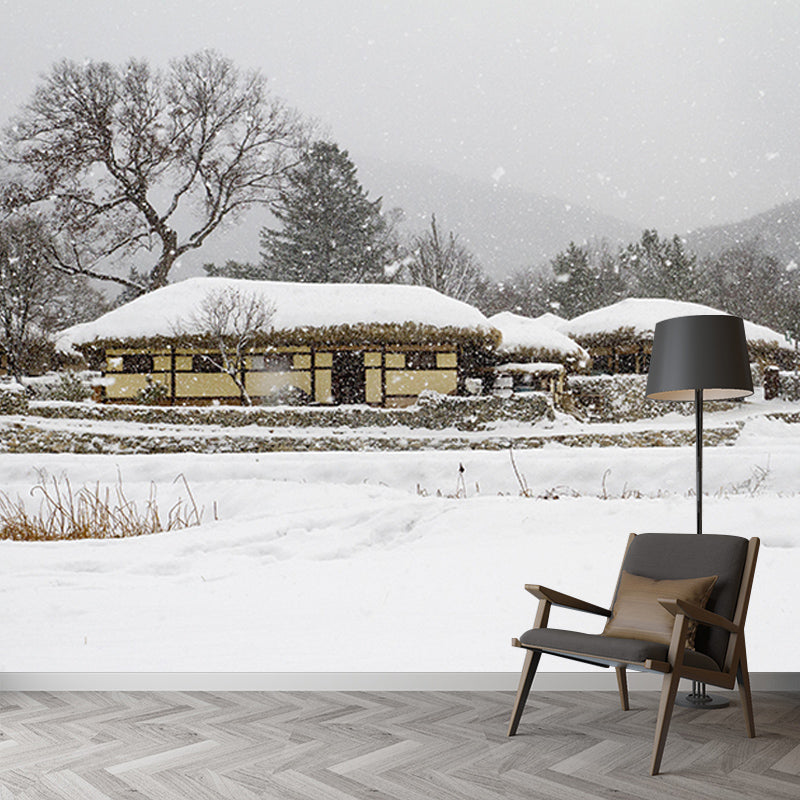 Environment Friendly Resistant Mural Wallpaper Village Living Room Wall Mural