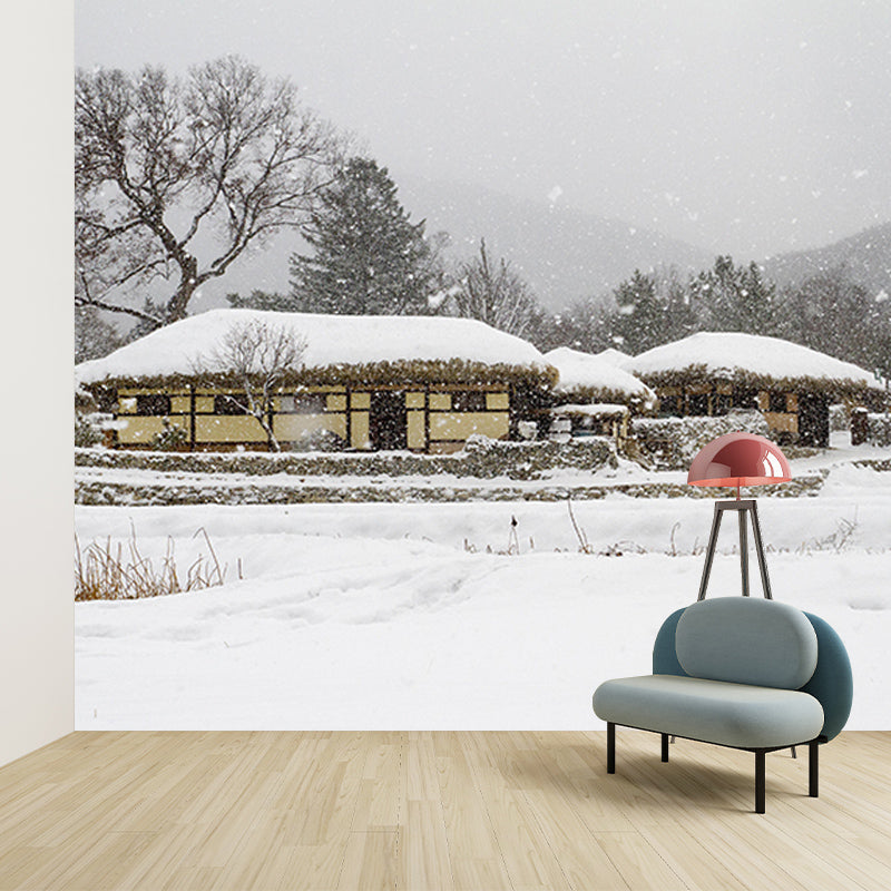 Environment Friendly Resistant Mural Wallpaper Village Living Room Wall Mural