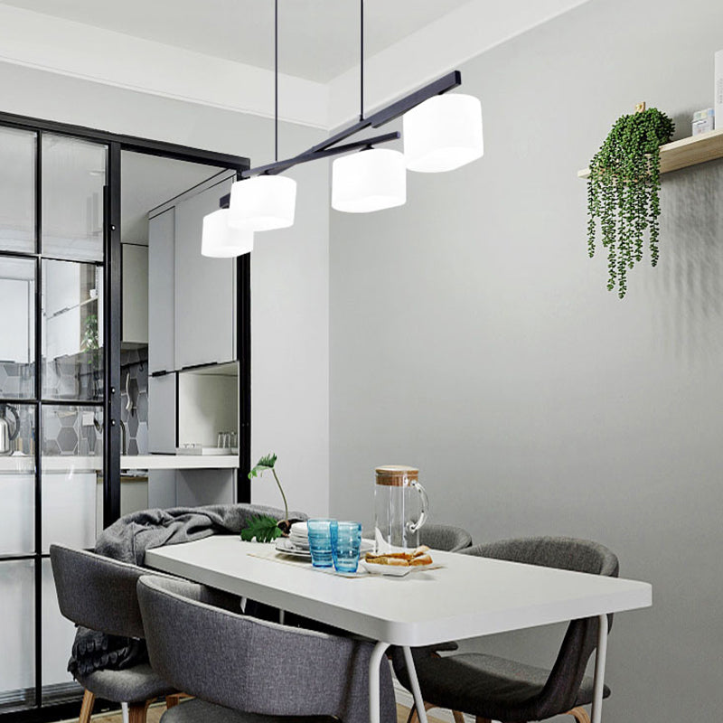 Postmodern Metal Island Light Forma 4 Lights Island Colgante para comedor