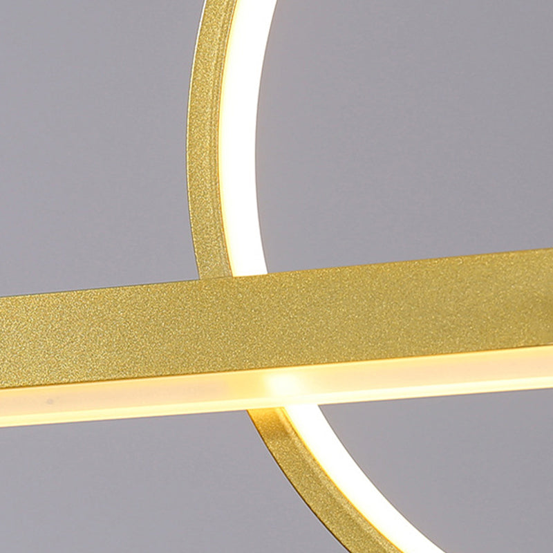 Colgante moderno de la isla de mariposa de oro de la isla de metal para el comedor