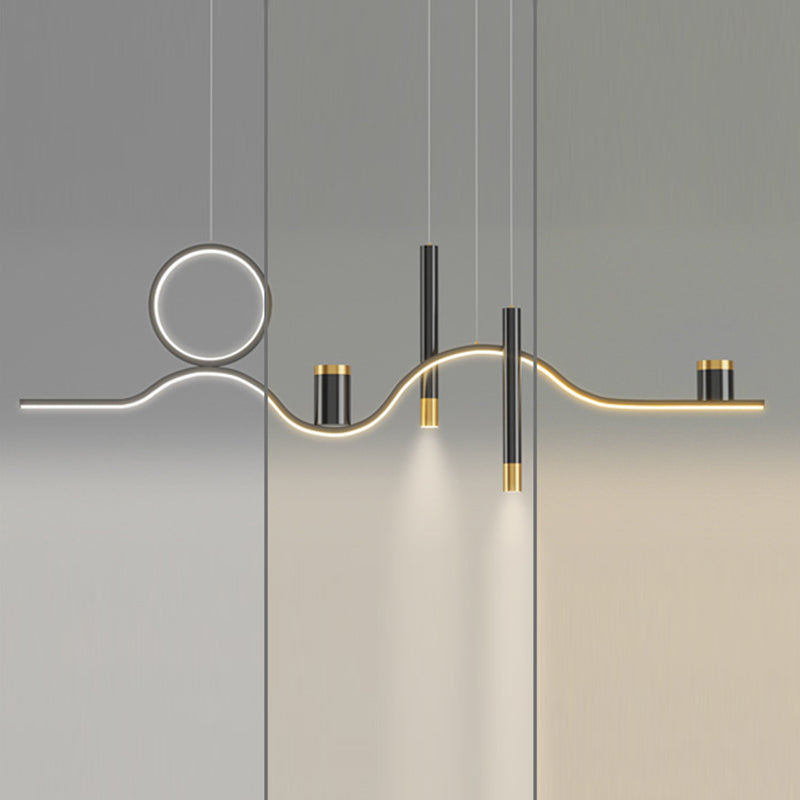 Nordic Linear Island Light Metal 39,5 "PENDANT ISLO