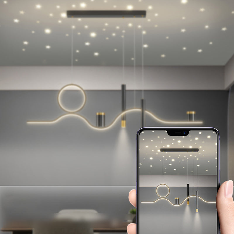 Nordic Linear Island Light Metal 39,5 "PENDANT ISLO