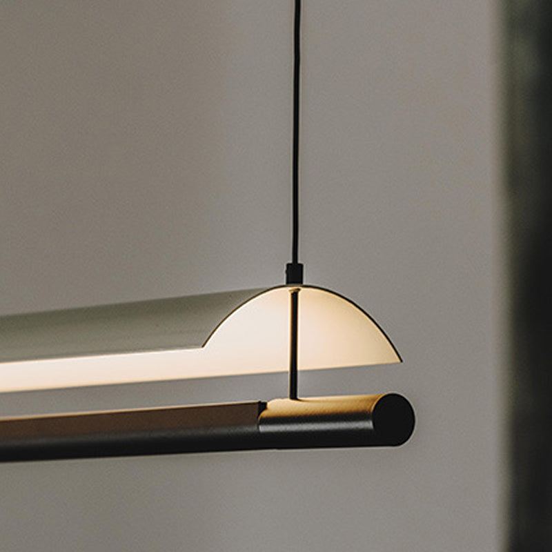 Retrase Black Island Light Modern Metal Led Island Colgante para sala de estar