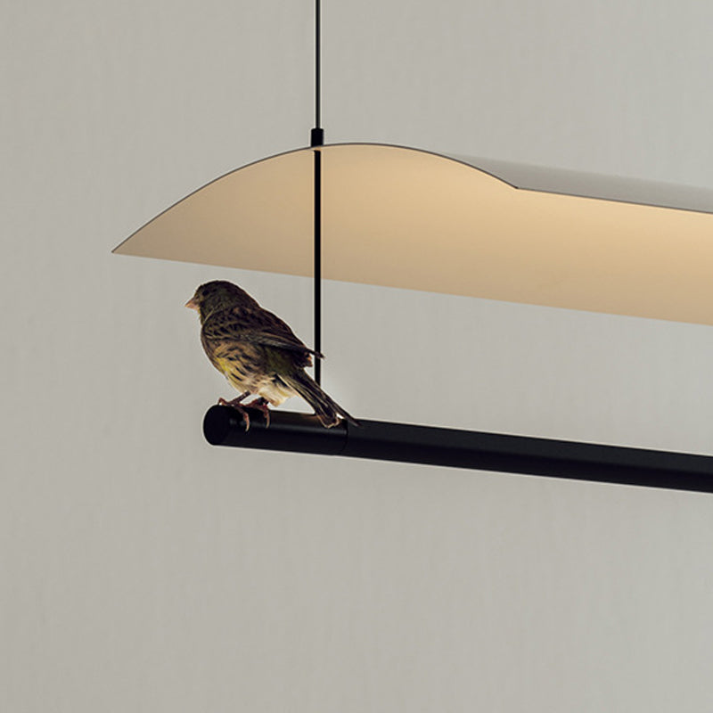 Retrase Black Island Light Modern Metal Led Island Colgante para sala de estar