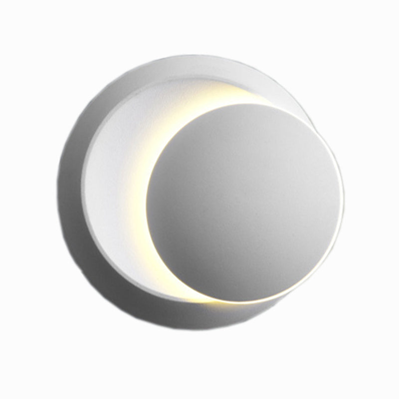 Moderner Stil runder Schatten Wandleuchten Metall 1-Licht-Wandmontage Beleuchtung