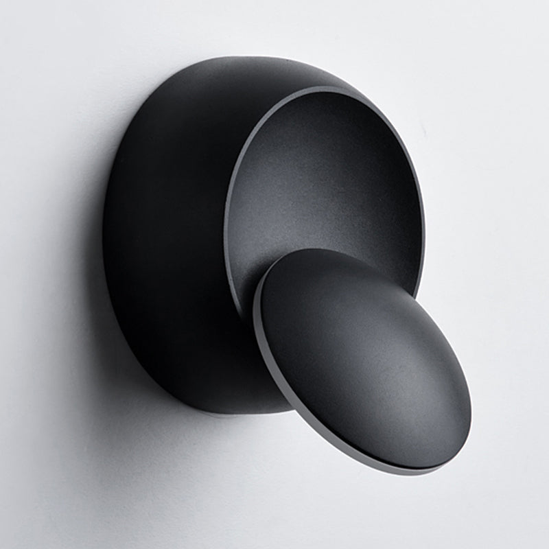 Moderner Stil runder Schatten Wandleuchten Metall 1-Licht-Wandmontage Beleuchtung