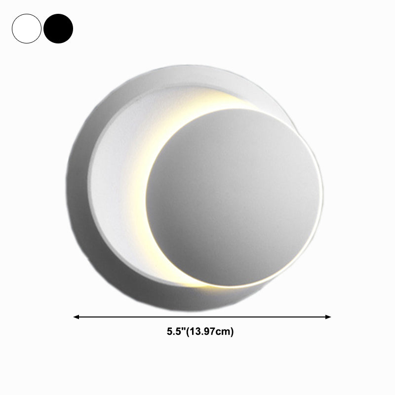 Moderner Stil runder Schatten Wandleuchten Metall 1-Licht-Wandmontage Beleuchtung