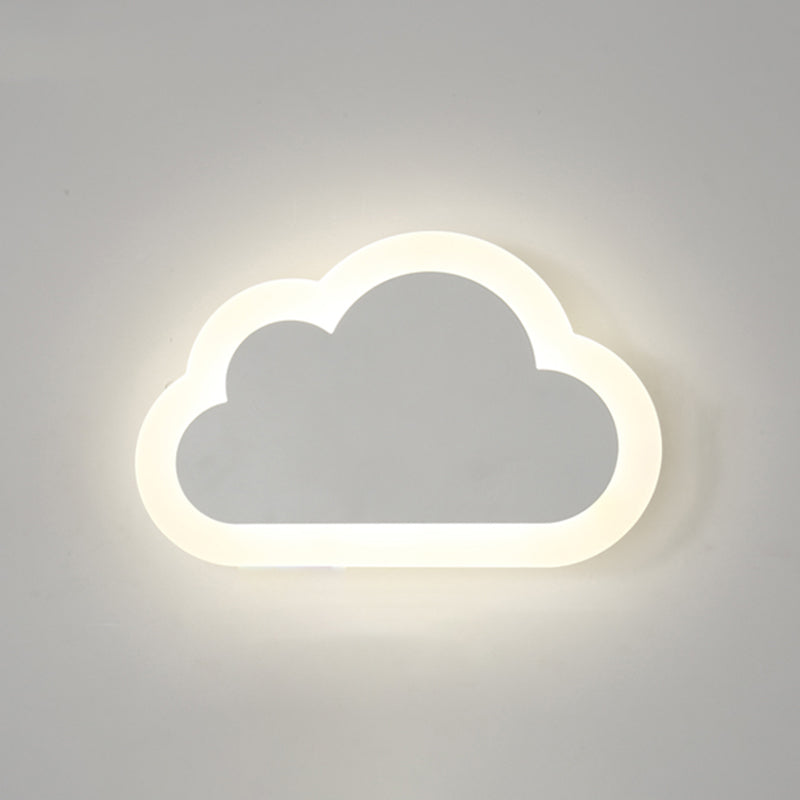 Stile per bambini unica sfumatura sfondata in metallo 1 illuminazione montata a parete